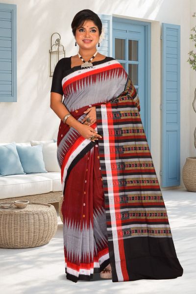 Bomkai Cotton Saree (adi88204)