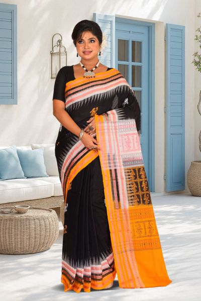 Bomkai Cotton Saree (adi88207)