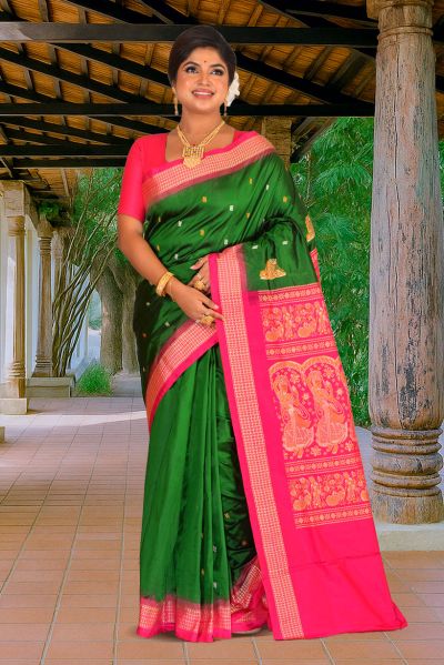 Pure Bomkai Silk Saree (adi88216)