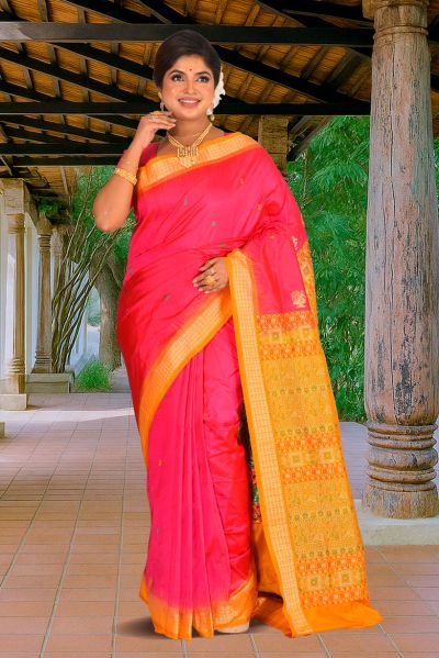 Pure Bomkai Silk Saree (adi88217)