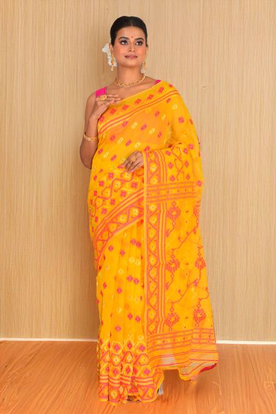 Soft Dhakai Jamdani Saree (adi88224)