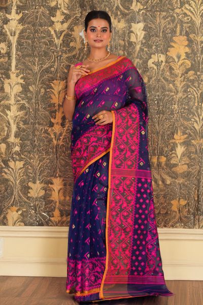Soft Dhakai Jamdani Saree (adi88226)