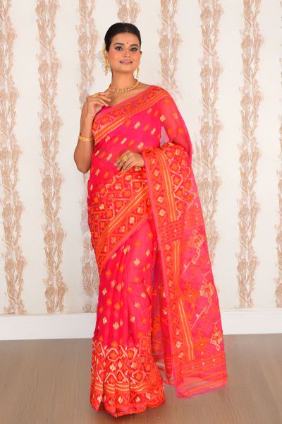 Soft Dhakai Jamdani Saree (adi88227)