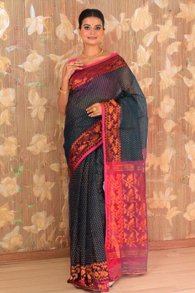 Soft Dhakai Jamdani Saree (adi88228)