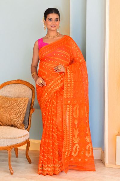 Soft Dhakai Jamdani Saree (adi88231)