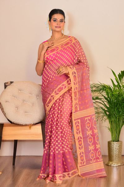 Soft Dhakai Jamdani Saree (adi88234)