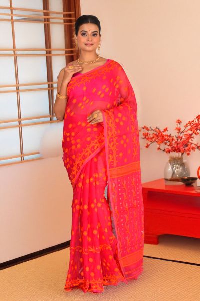 Soft Dhakai Jamdani Saree (adi88237)