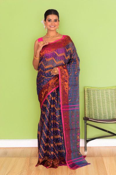 Soft Dhakai Jamdani Saree (adi88238)