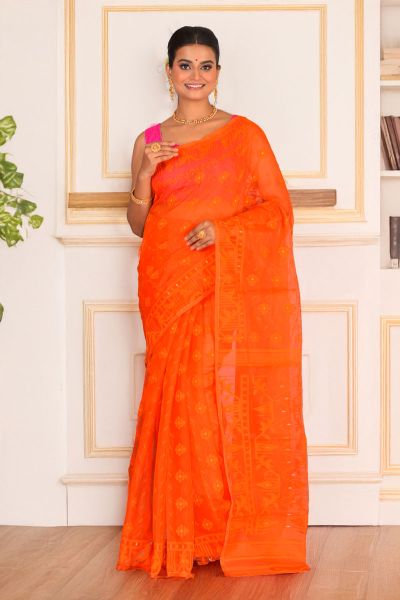 Soft Dhakai Jamdani Saree (adi88239)
