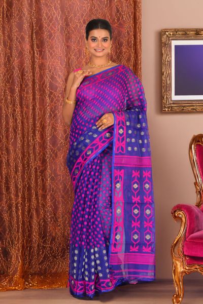 Soft Dhakai Jamdani Saree (adi88242)