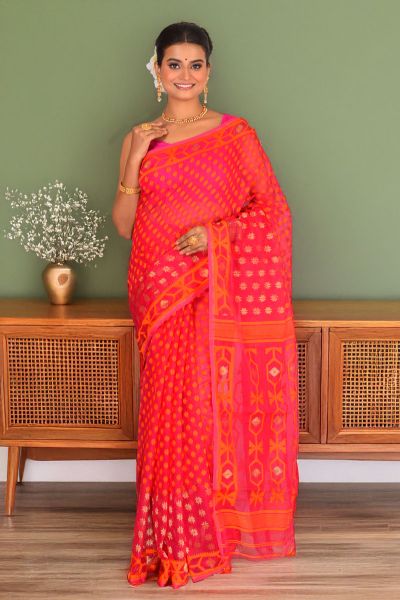 Soft Dhakai Jamdani Saree (adi88243)
