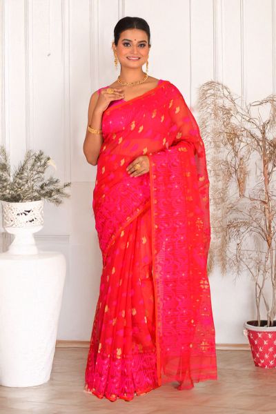 Soft Dhakai Jamdani Saree (adi88245)