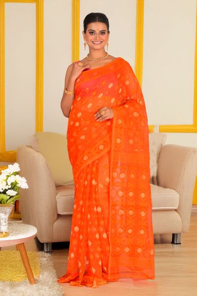 Soft Dhakai Jamdani Saree (adi88246)