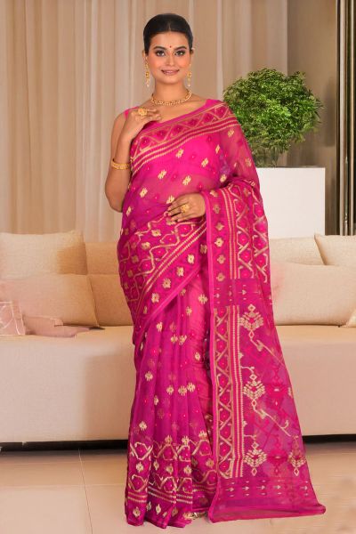 Soft Dhakai Jamdani Saree (adi88247)