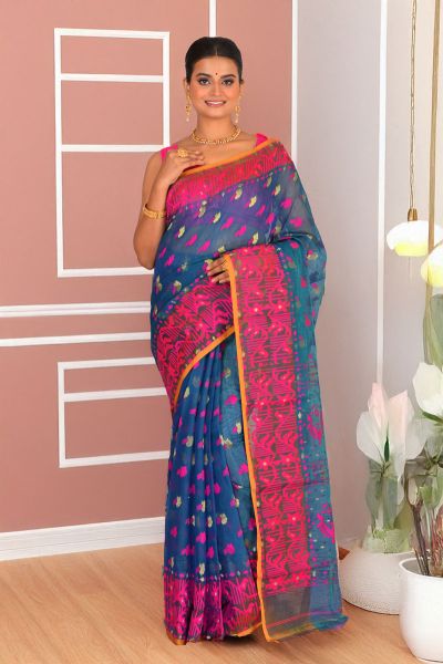 Soft Dhakai Jamdani Saree (adi88250)