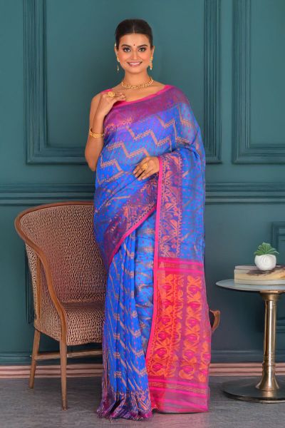 Soft Dhakai Jamdani Saree (adi88252)