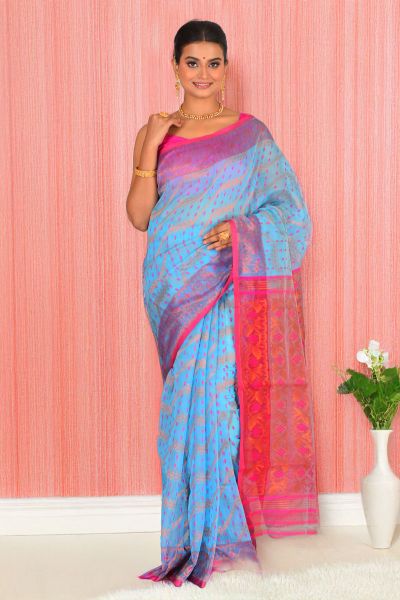 Soft Dhakai Jamdani Saree (adi88254)