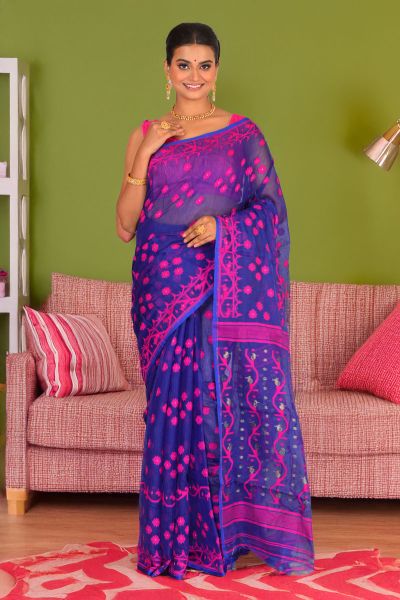 Soft Dhakai Jamdani Saree (adi88255)