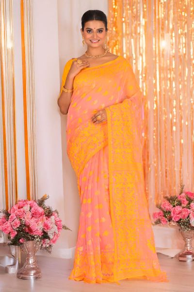Soft Dhakai Jamdani Saree (adi88258)