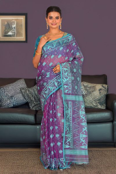 Soft Dhakai Jamdani Saree (adi88270)