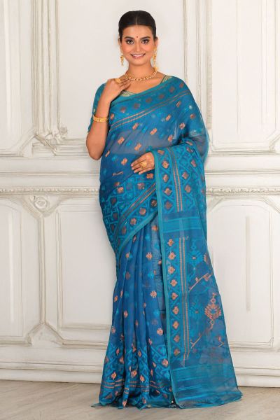 Soft Dhakai Jamdani Saree (adi88271)