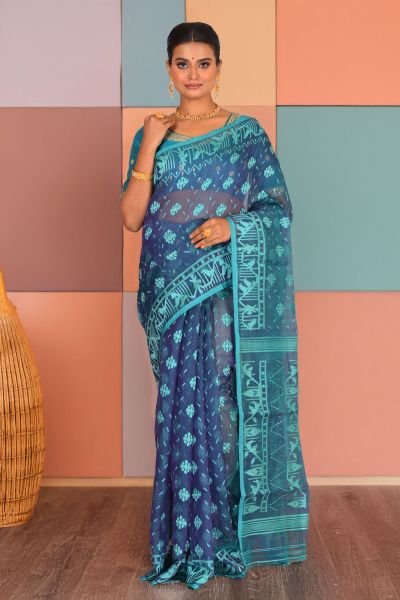 Soft Dhakai Jamdani Saree (adi88273)