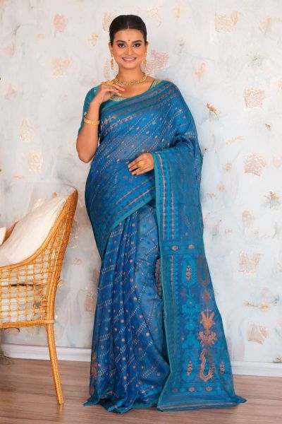Soft Dhakai Jamdani Saree (adi88275)