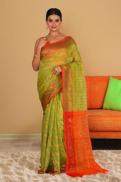 Soft Dhakai Jamdani Saree (adi88280)