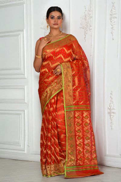 Soft Dhakai Jamdani Saree (adi88283)