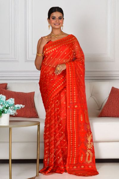 Soft Dhakai Jamdani Saree (adi88284)