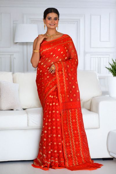 Soft Dhakai Jamdani Saree (adi88287)