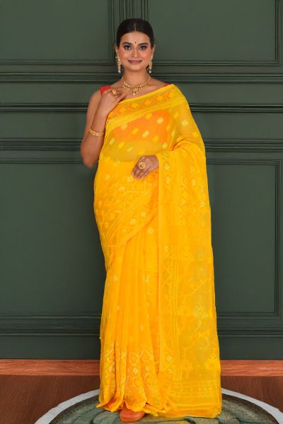 Soft Dhakai Jamdani Saree (adi88288)