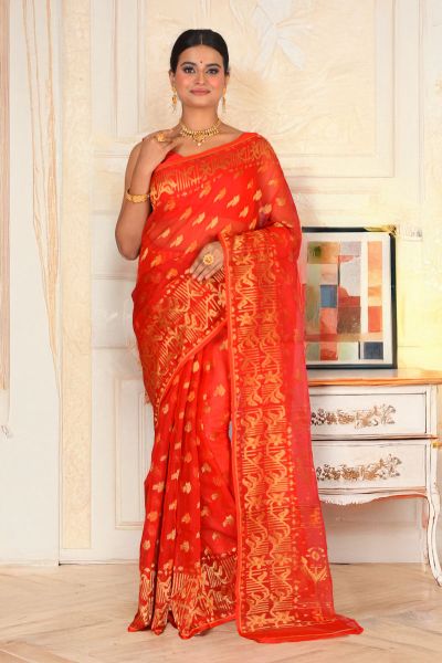 Soft Dhakai Jamdani Saree (adi88291)