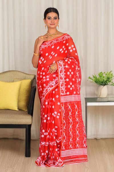 Soft Dhakai Jamdani Saree (adi88294)