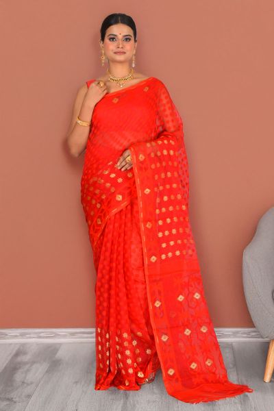 Soft Dhakai Jamdani Saree (adi88295)