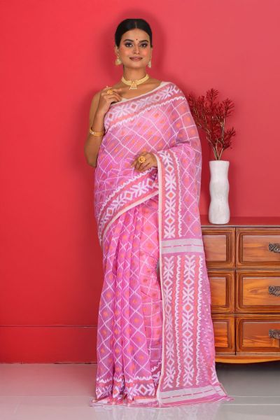 Soft Dhakai Jamdani Saree (adi88306)