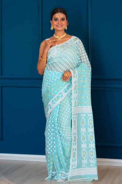 Soft Dhakai Jamdani Saree (adi88308)