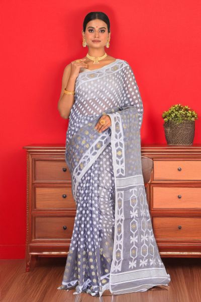Soft Dhakai Jamdani Saree (adi88309)