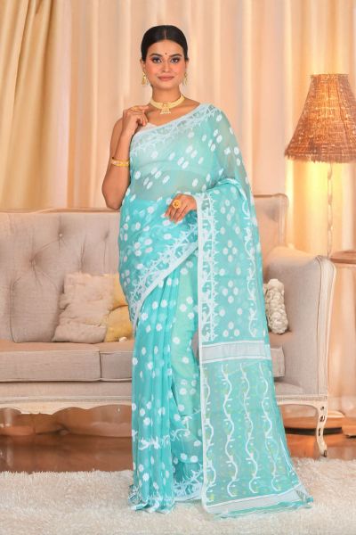 Soft Dhakai Jamdani Saree (adi88310)