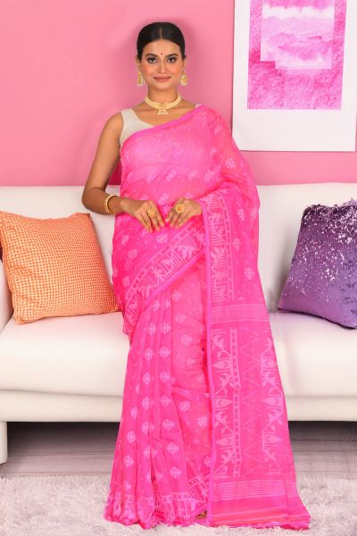 Soft Dhakai Jamdani Saree (adi88311)