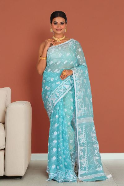 Soft Dhakai Jamdani Saree (adi88312)