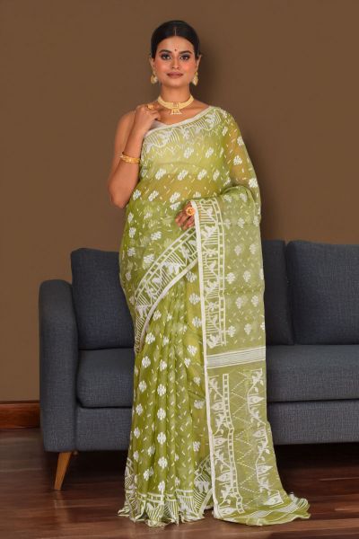 Soft Dhakai Jamdani Saree (adi88315)