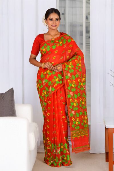 Soft Dhakai Jamdani Saree (adi88324)
