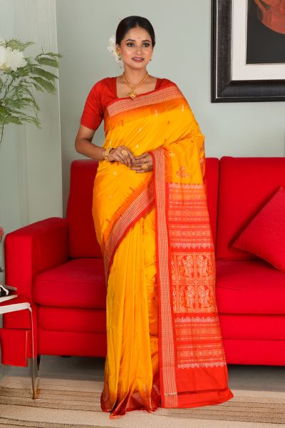 Pure Bomkai Silk Saree (adi88330)