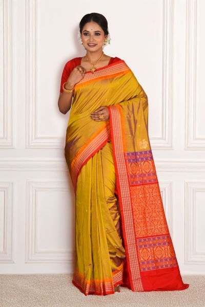 Pure Bomkai Silk Saree (adi88339)