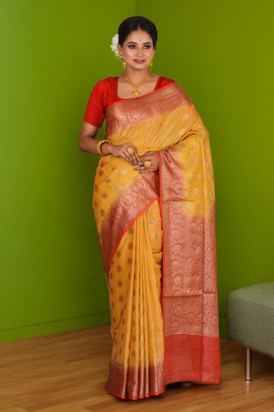 Semi Tussar Silk Saree (adi88343)