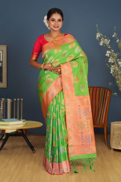 Semi Katan Silk Saree (adi88351)