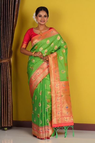 Semi Katan Silk Saree (adi88353)