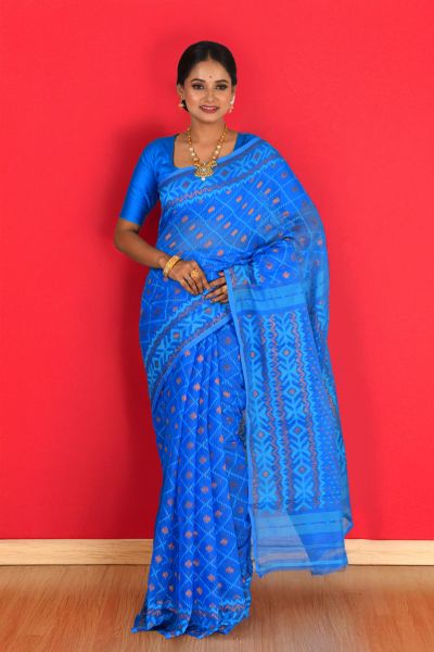 Soft Dhakai Jamdani Saree (adi88361)