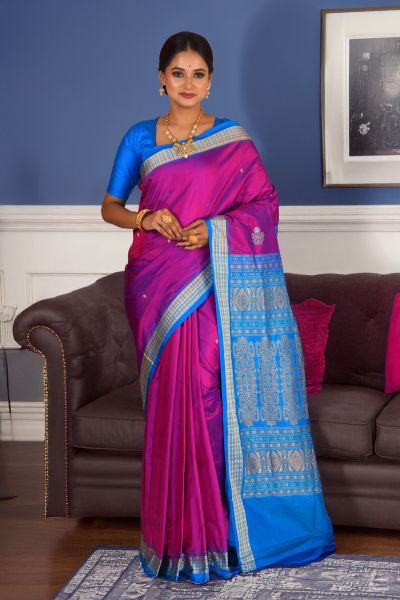 Pure Bomkai Silk Saree (adi88362)